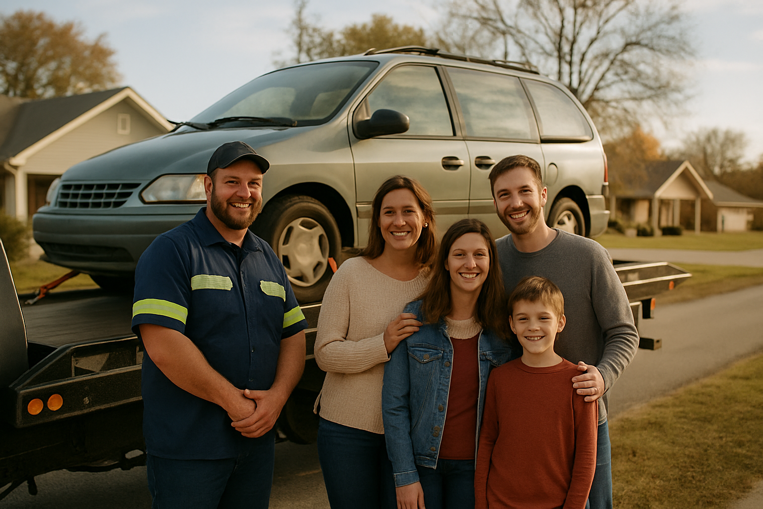 Vehicle donation moment in Kansas